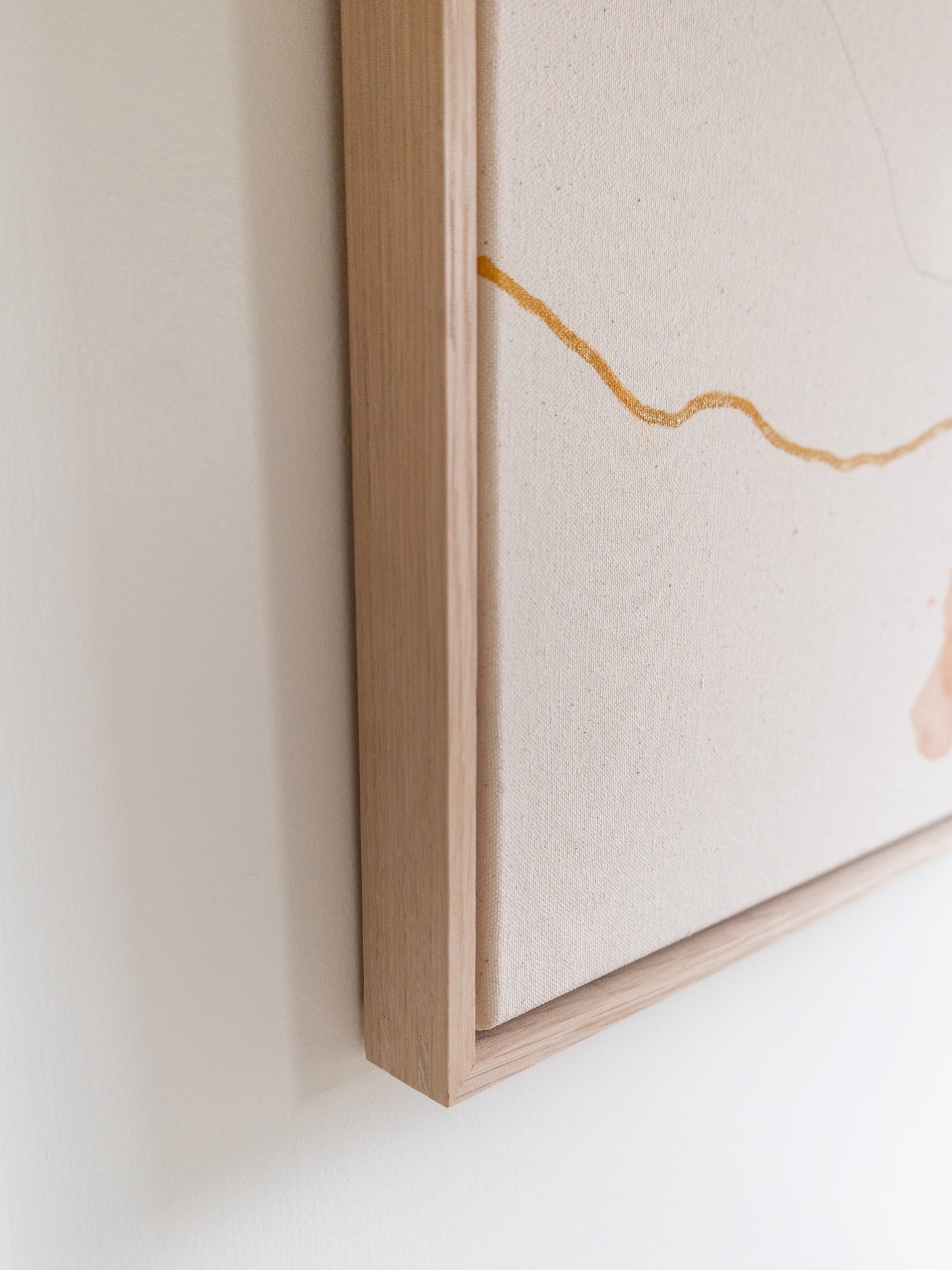 White Oak 1 1/2" Gallery depth Floater Frame