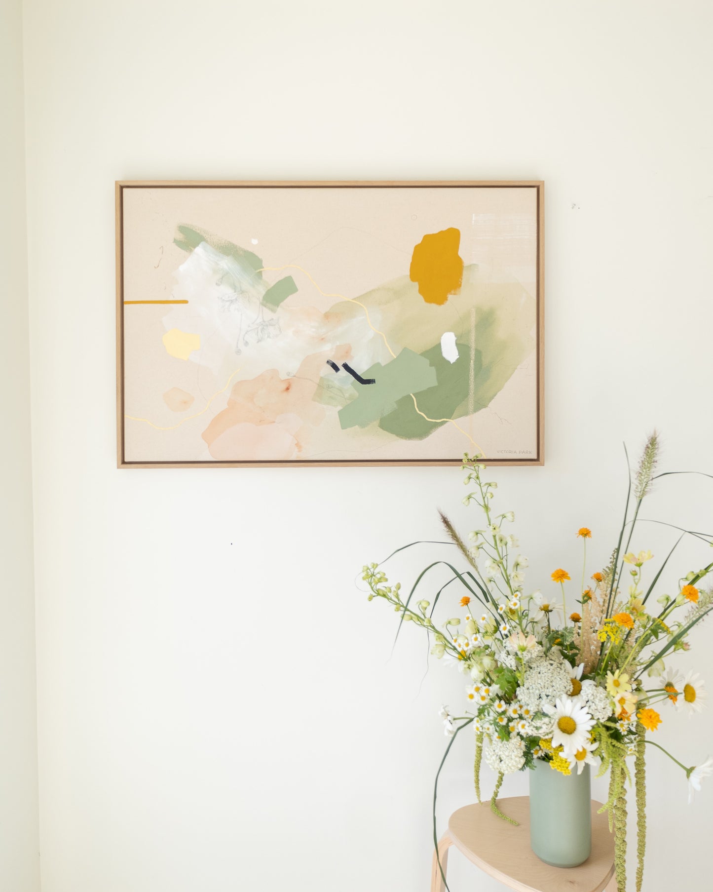 White Oak 1 1/2" Gallery depth Floater Frame